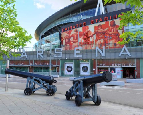 Cannons at Arsenal Emirates Stadium Gunners